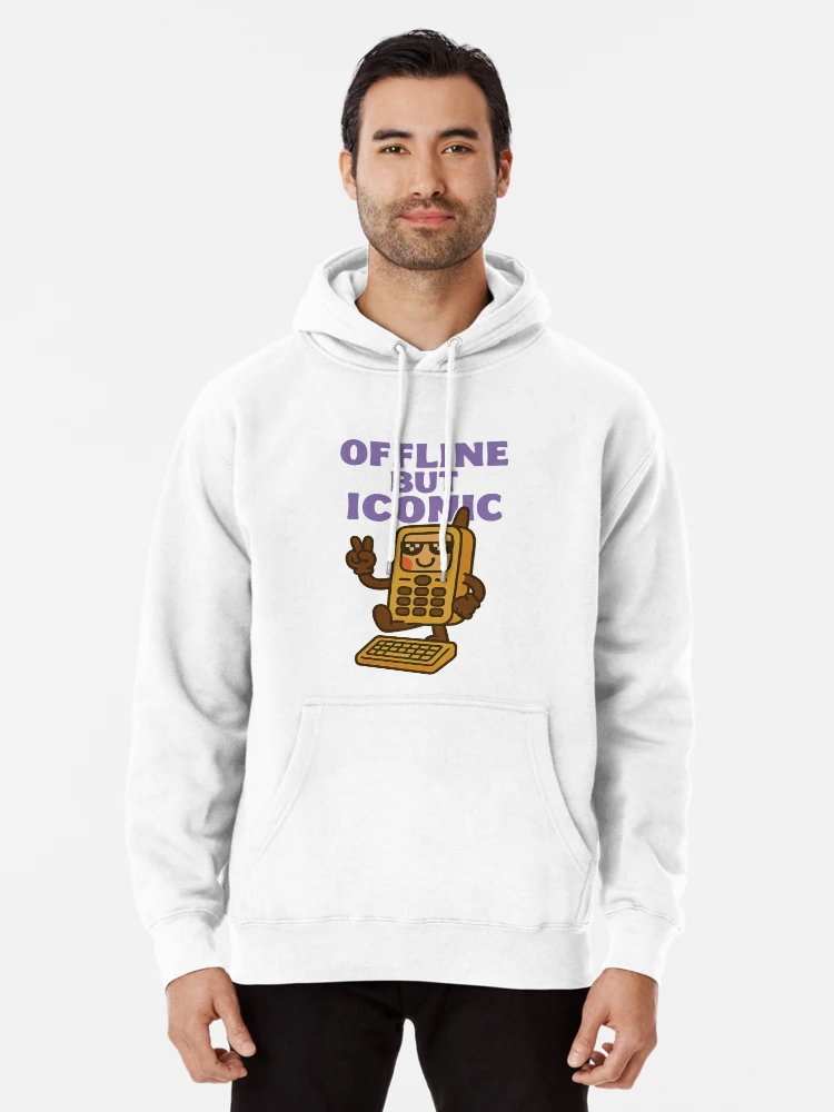 Offline but Iconic Retro Computer Mascot Hoodie – Vintage Tech + Geek Graphic by ShirtHatch